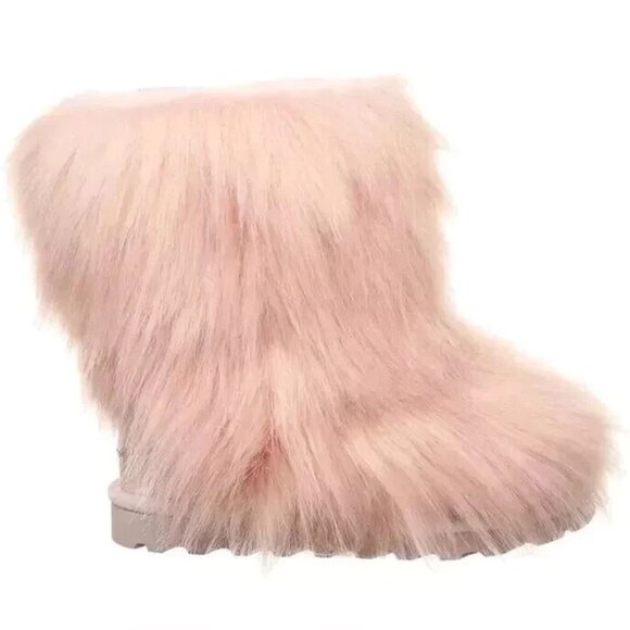 Bearpaw Sasha Pink Sheepskin Fur Wool Warm Mongolian Sherpa Winter Boots 8 - Picture 3 of 7